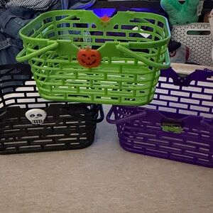 Vintage Halloween Plastic Baskets